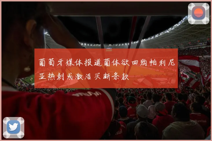 葡萄牙媒体报道葡体欲回购帕利尼亚热刺或激活买断条款